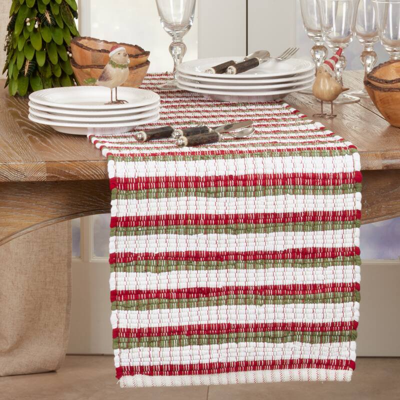 Holiday Table Runner With Chindi Design