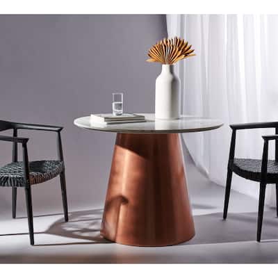 SAFAVIEH COUTURE Gail Round Marble Dining Table - 40"W x 40"D x 28"H