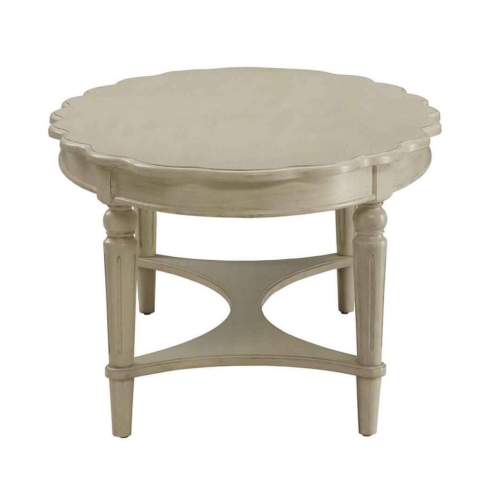 Westing Antique White Coffee Table with Bottom Shelf Bed Bath