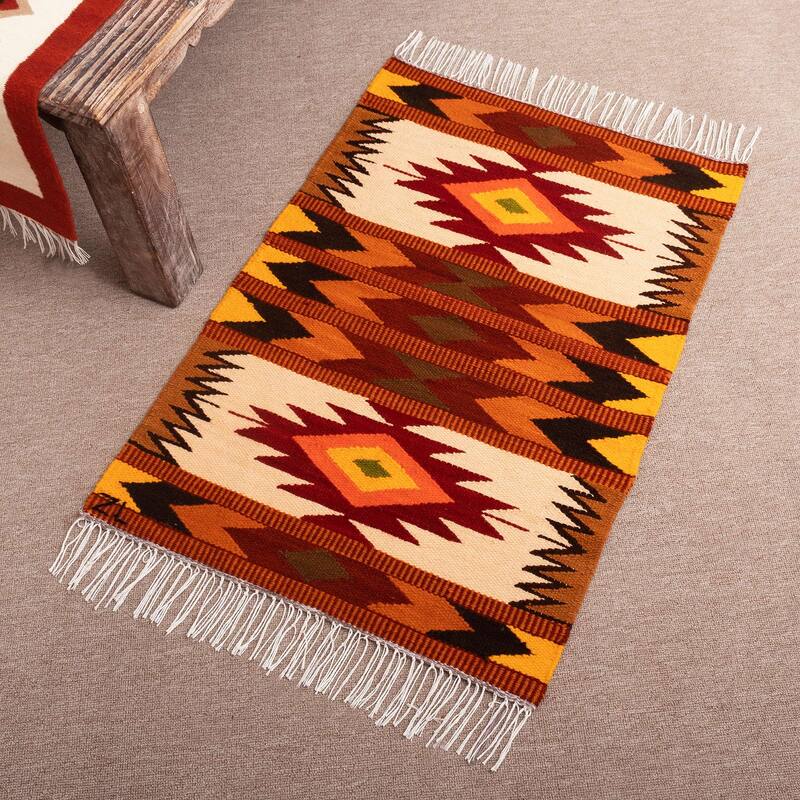 Novica Handmade Pre-Inca Wool Area Rug (2X3) - 2' x 6' Runner