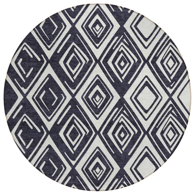 Machine Washable Indoor/ Outdoor Chantille Contemporary Diamonds Rug
