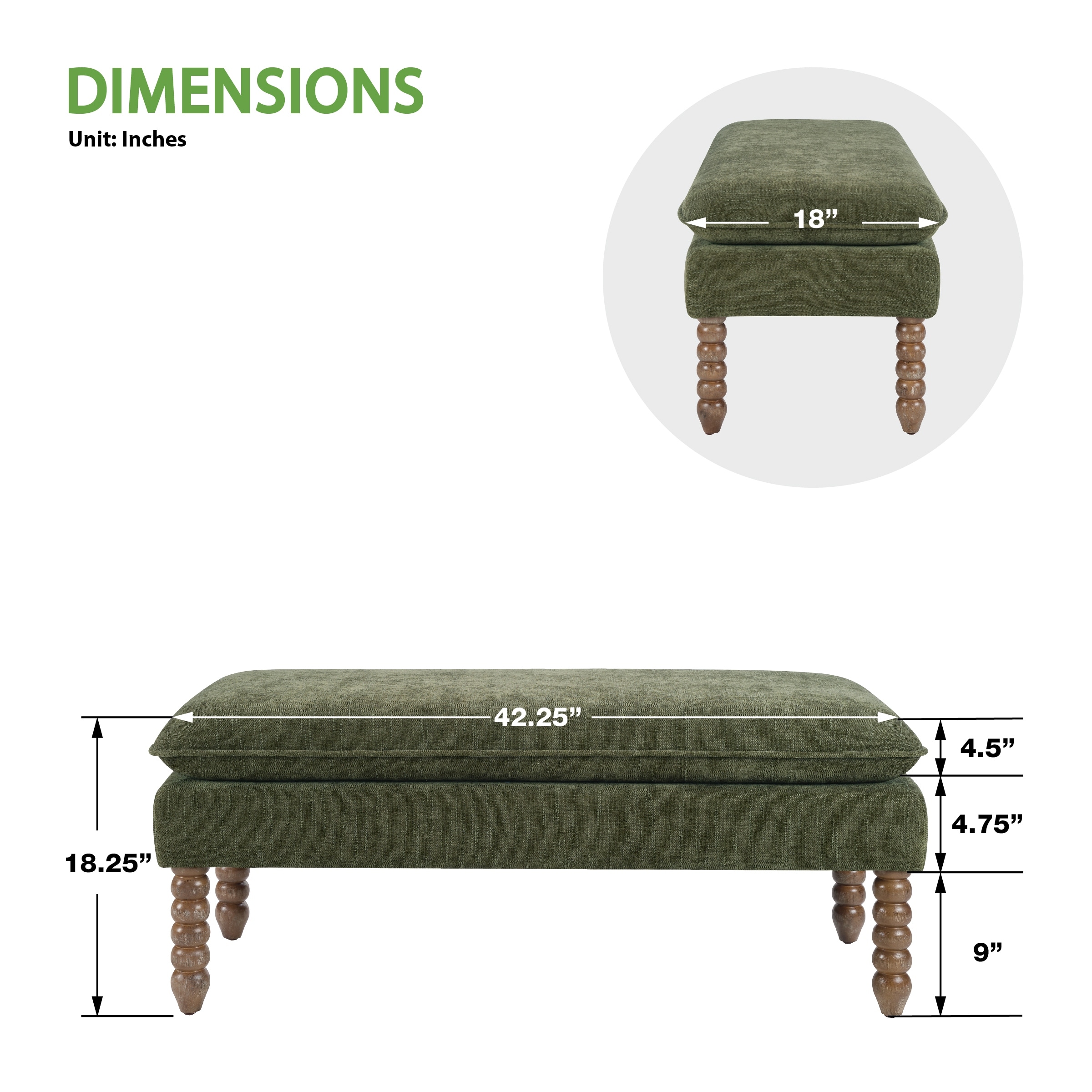 Selina Pillow Top Bench