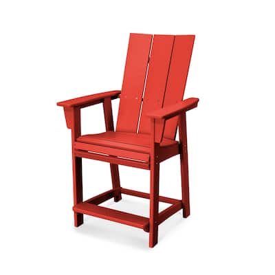 POLYWOOD Modern Adirondack Counter Chair