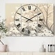 preview thumbnail 1 of 4, Porch & Den 'Brown onn Grey Blossoms' 3-panel Metal Clock - 36 in. wide x 28 in. high - 3 panels