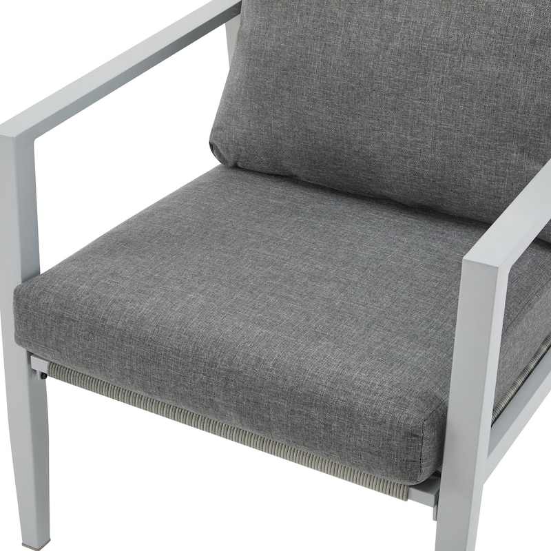 Aluminum Lounge Chair with Sleek Rope