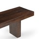preview thumbnail 3 of 3, Timbergirl Dark Walnut Mango Wood Bench - 60"