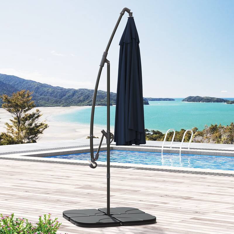 Corvus Vera 10-foot Offset Cantilever Hanging Canopy Patio Umbrella