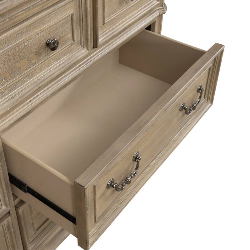 Magnolia Manor Oak Dresser & Mirror Bedroom Set- 2 Finish Options