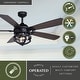 preview thumbnail 2 of 8, Barnes 54 in. Indoor Outdoor Ceiling Fan with Reversible Blades, Dimmable LED Light Kit and Remote, 3 Speeds, Clear Seeded Glass