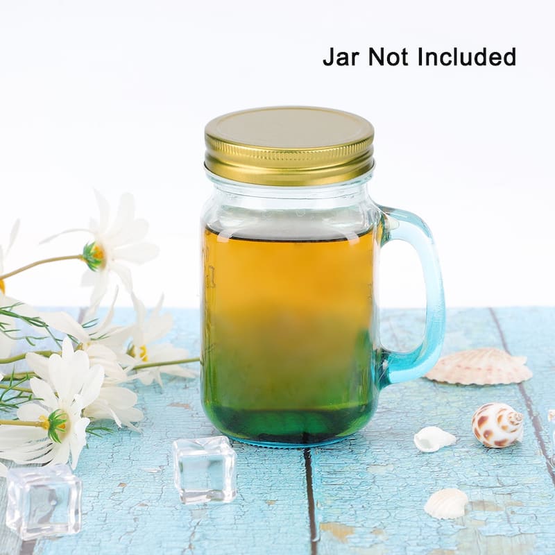Iron Regular Mouth Mason Jar Lids with Sealing Rings Food Storage Caps