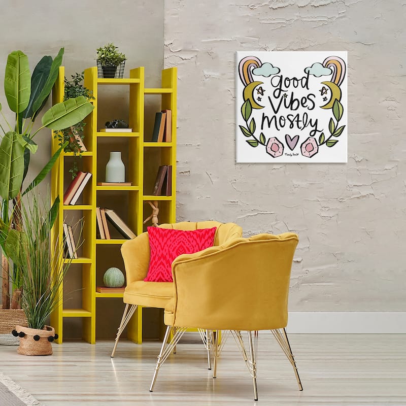 Stupell Good Vibes Mostly Canvas Wall Art Design By Mandy Ford Art + Illustration