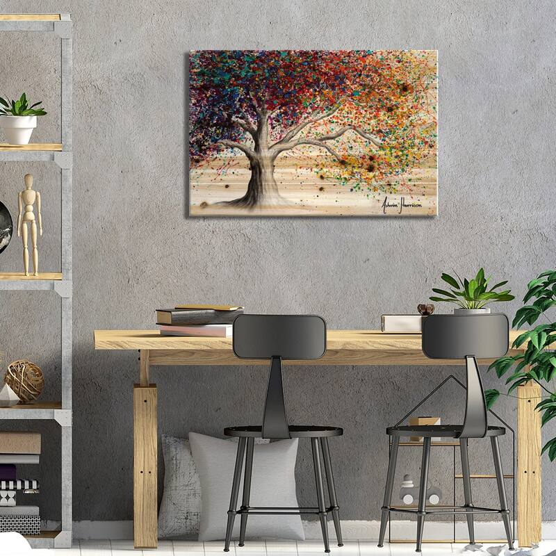 The Colour Of Dreams Print On Wood by Ashvin Harrison - Multi-Color