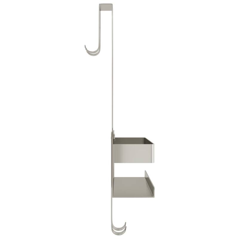 vidaXL Hanging Shower Caddy Brushed 304 stainless steel - 2.6 x 9.4 x 16.1