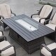 preview thumbnail 12 of 10, 7-Piece Patio Dining Sets with Aluminium Fire Pit Table
