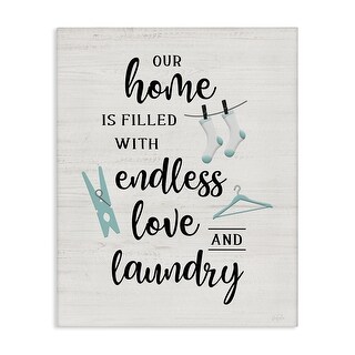 Stupell Cursive Love & Laundry Canvas Wall Art Design By Natalie ...