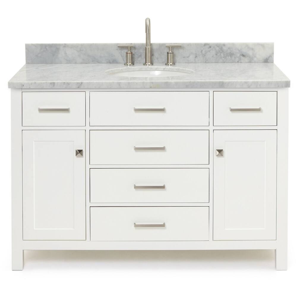 Ariel H049SCW2OVO Bristol 49" Free Standing Single Oval Basin Vanity