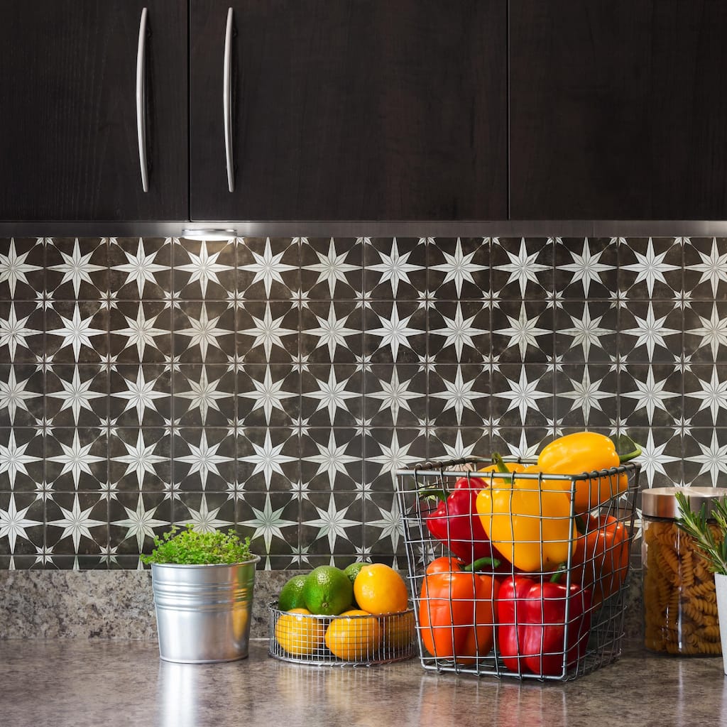 Merola Tile Harmonia Kings Star Night 13" x 13" Ceramic Floor and Wall Tile