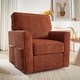 preview thumbnail 3 of 20, 360-Degree Swivel Accent Chair w/Storage Pockets，Chenille Upholstery Barrel Accent Chair Red