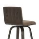preview thumbnail 23 of 120, Skara Swivel Bar Stool, Upholstered Bar Height Chair with Bentwood Frame