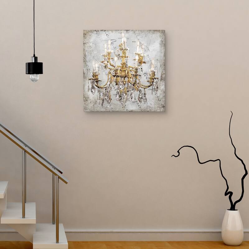 Crystal Luxe II Gold by Studio Arts Canvas Art Print