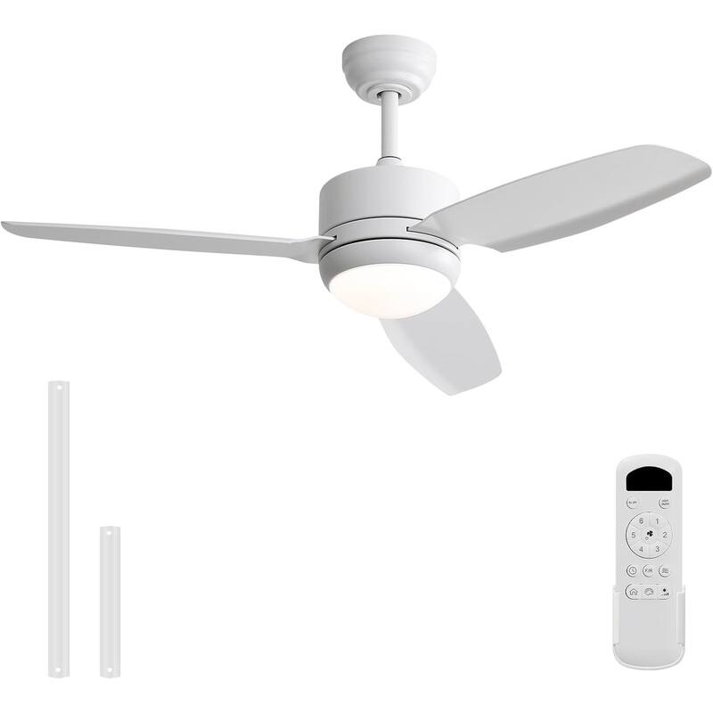 Sofucor 46''/47'' Strong Airflow High CFM Ceiling Fans with Lights and Remote Bedroom Noiseless ETL Fans