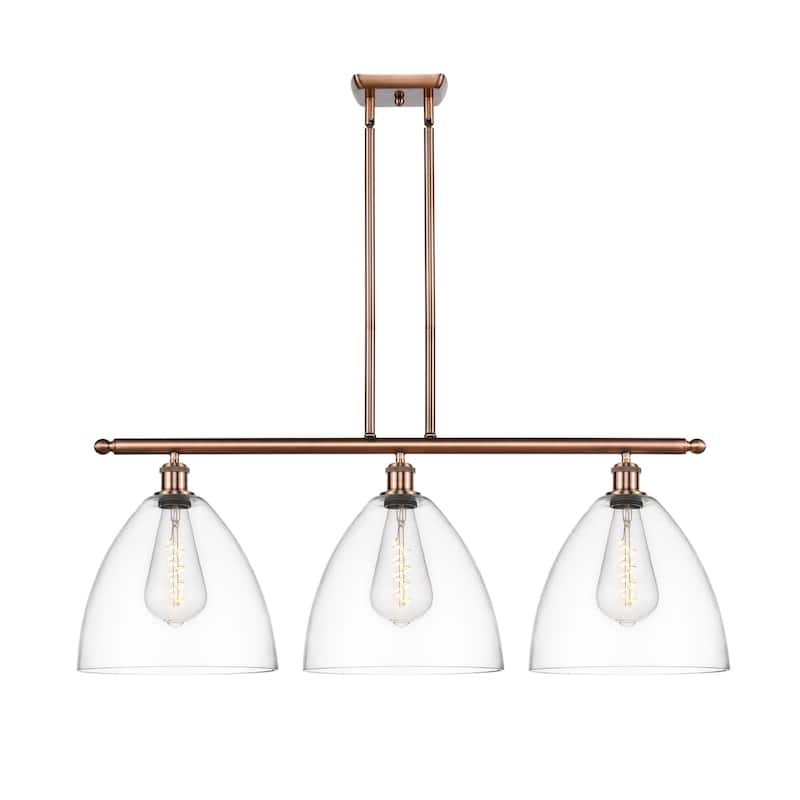 Innovations Lighting 516-3I-14-39 Bristol Linear Bristol 3 Light 39" - Antique Copper / Clear