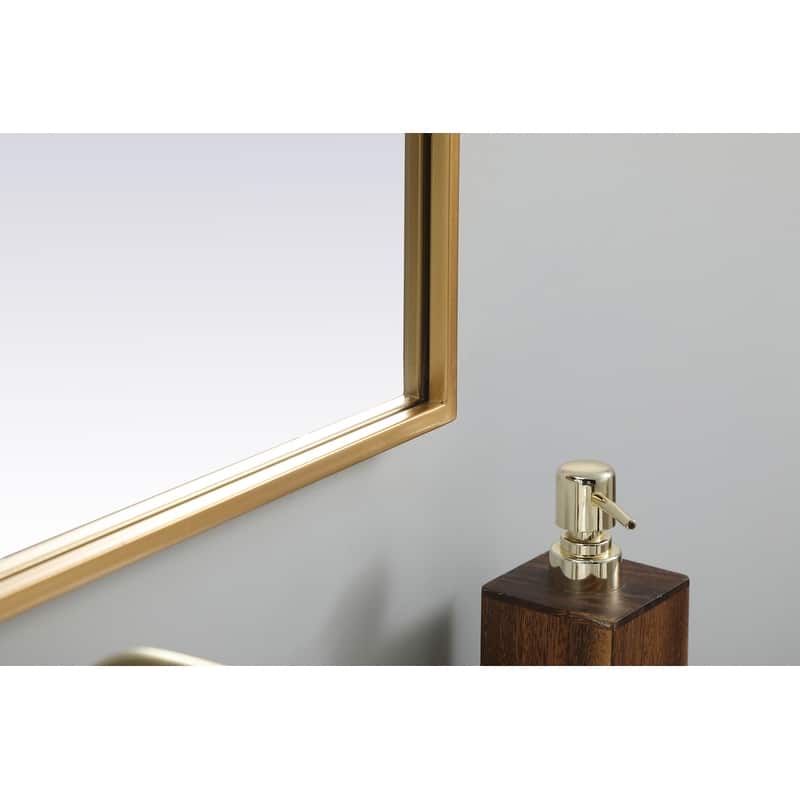 Indigo Home Metal Frame Arch Mirror 24x30 Inch