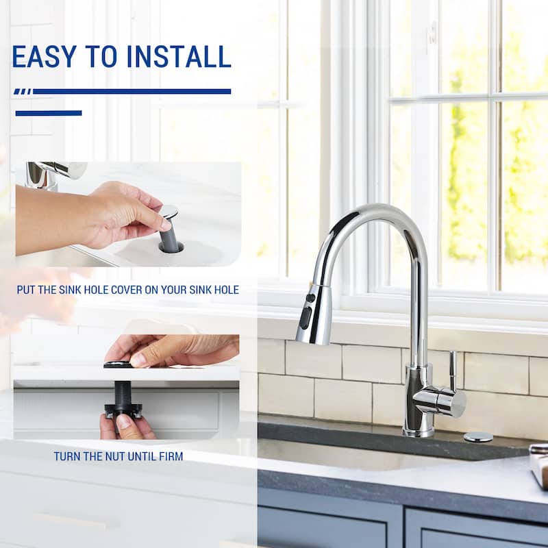 WOWOW 1-3/4 in.Kitchen Sink Hole Cover in Modern