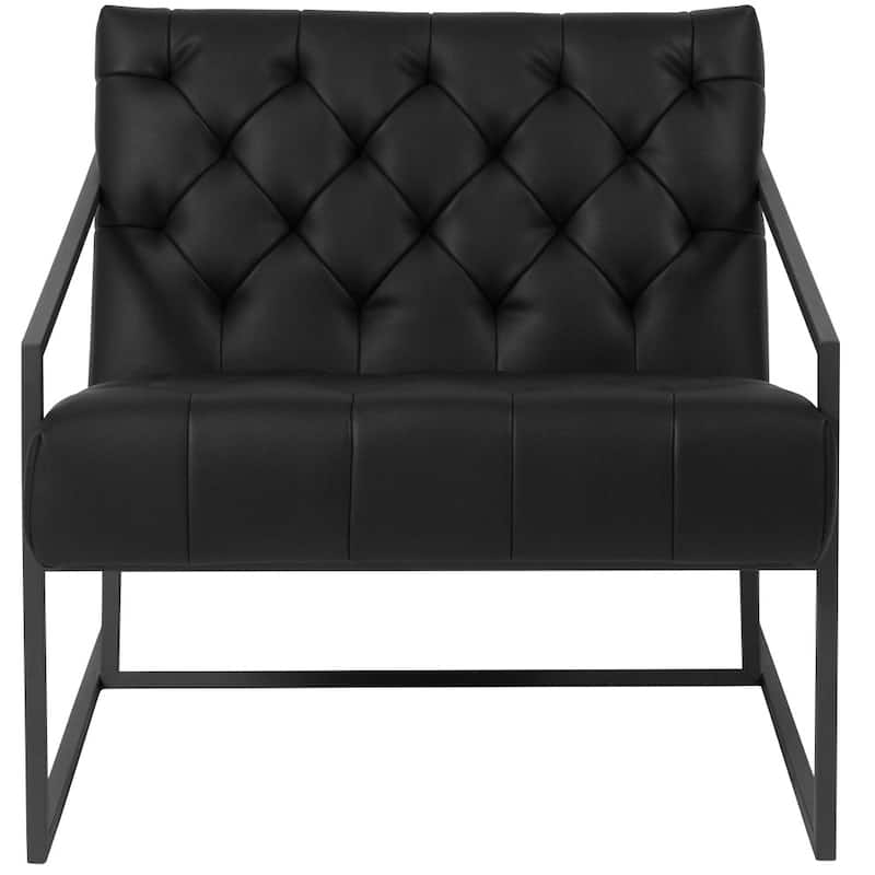 Upholstered Tufted Lounge Chair - 29"W x 31.75"D x 27.5"H