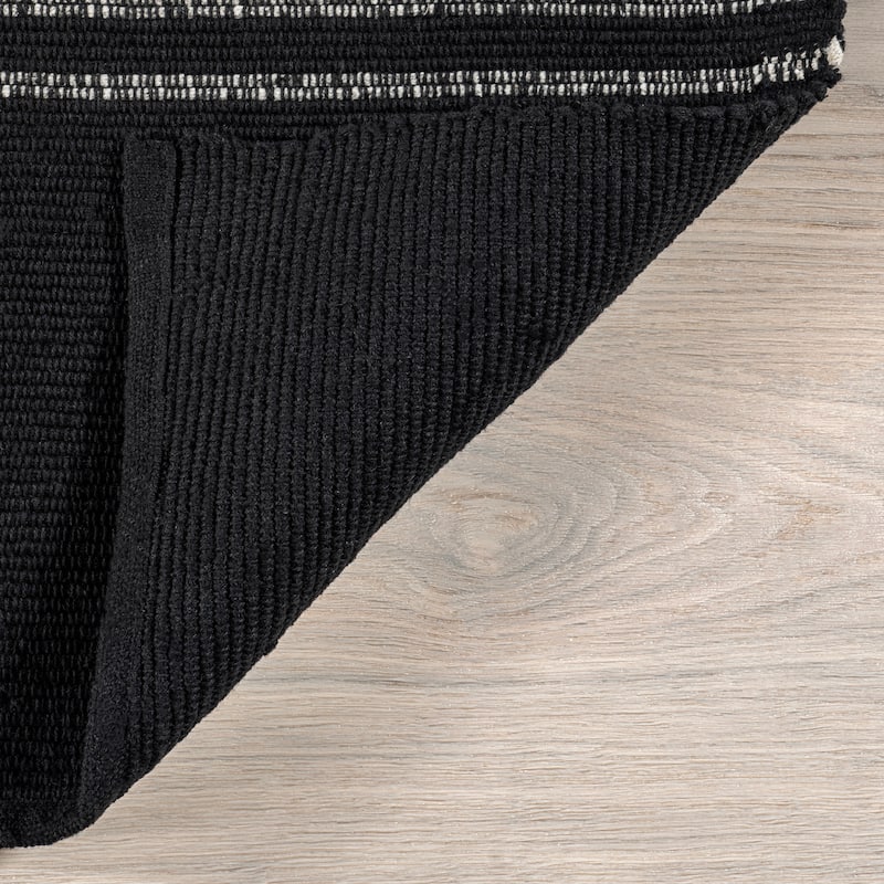 Bergamot Striped Cotton Area Rug