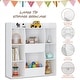 preview thumbnail 3 of 5, UTEX Kids Toy Storage and Bookshelf , Multifunctional Bookcase with 8 Cubbies and Bins, Open Organizer Display Stand White