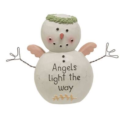 Angels Light the Way Resin Snow Angel - 3"H - Multi