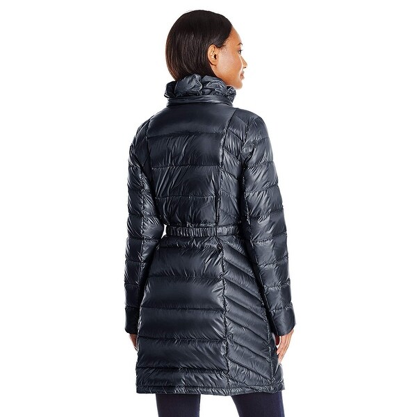 Via spiga women's metallic packable down coat with belt on sale