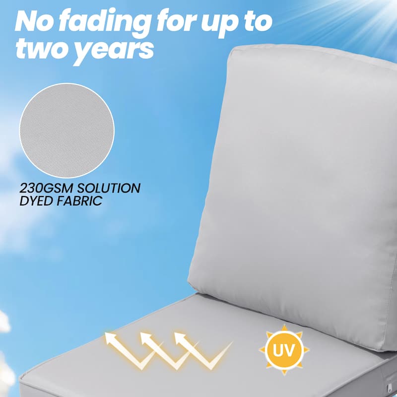 21 W x 22 D in. Deep Seat Outdoor Cushion Set by Crestlive Products