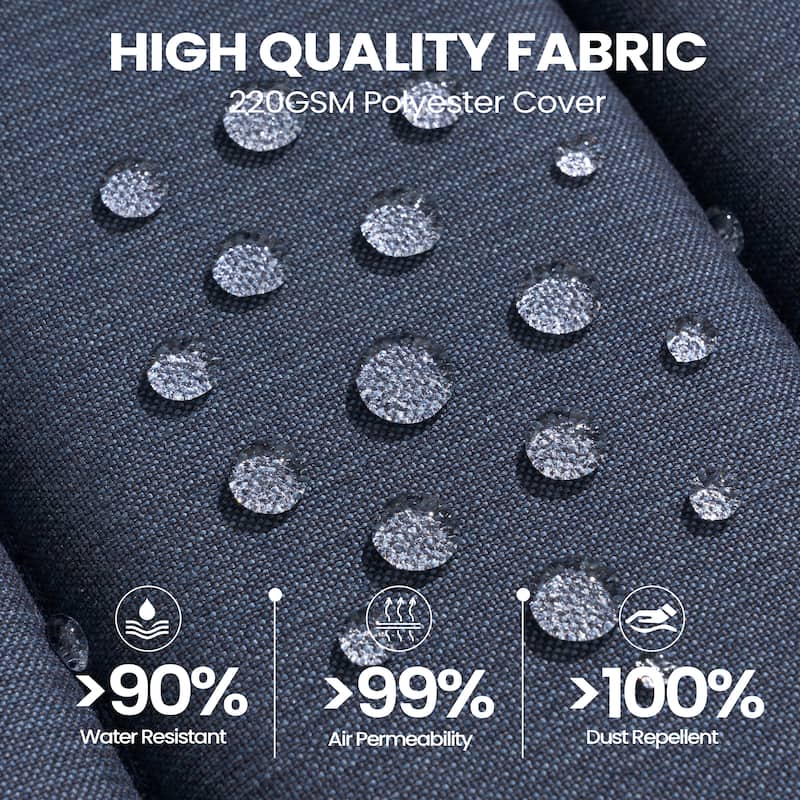 Pellebant Outdoor Chaise Lounge Cushions Patio Lounger Pad with Straps