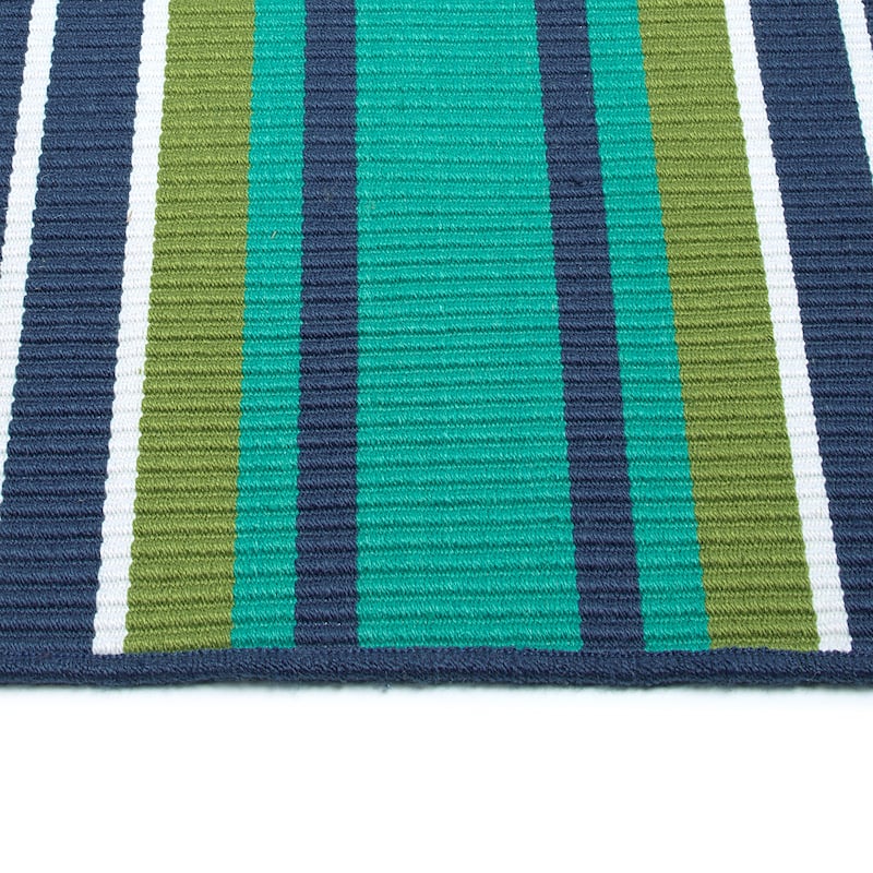 Voavah Teal Hand-Made Flatweave Indoor/Outdoor Area Rug