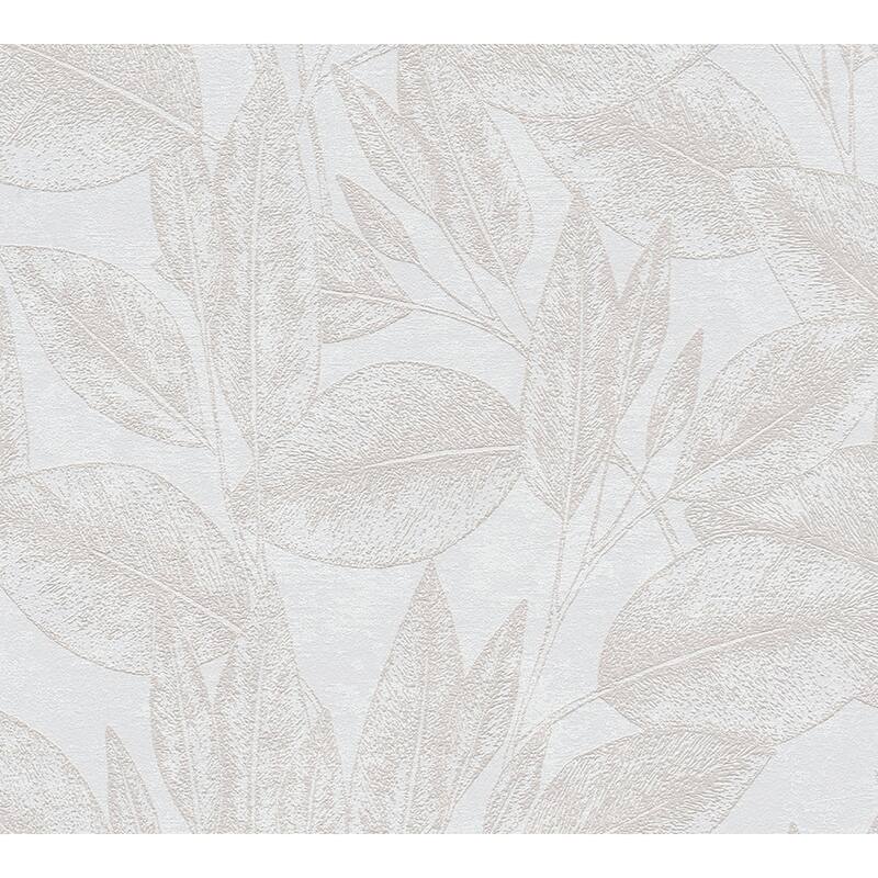 Advantage Suki Cream Leaves Wallpaper - 20.9in x 396in x 0.025in - 20.9in x 396in x 0.025in