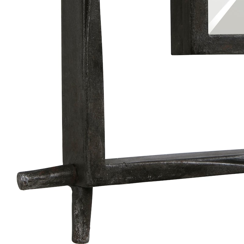 Uttermost Ironworks 41" x 39" Industrial Iron Framed Bathroom Mirror