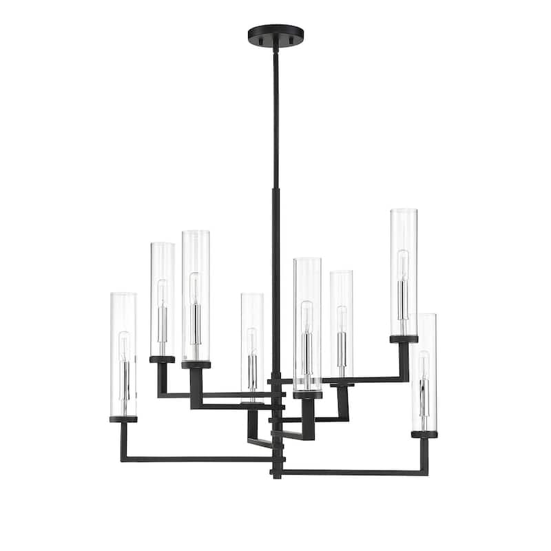 Savoy House Folsom 8 Light 28" Wide Chandelier with Glass Shades