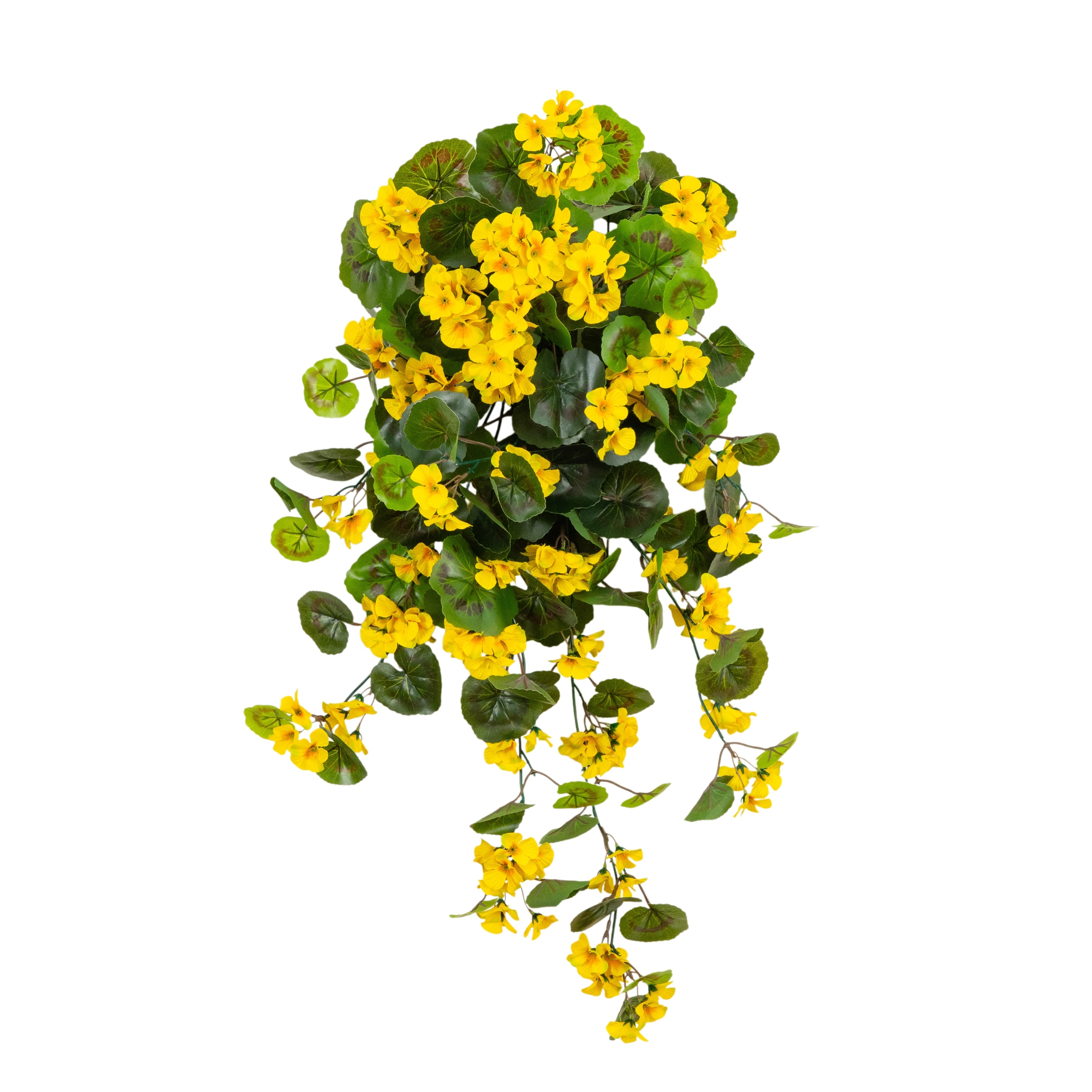 29-in UV Resistant Artificial Geranium Hanging Plant - Set of 2