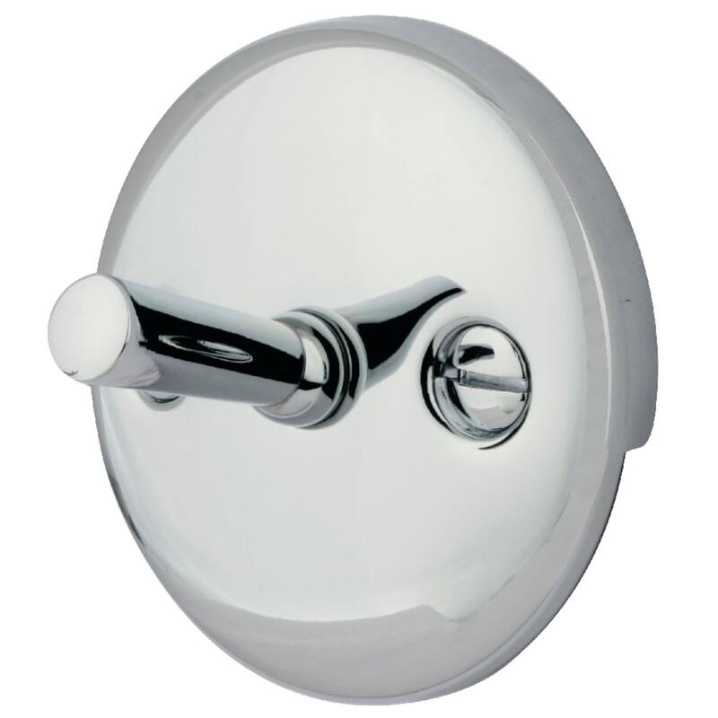 Made To Match Round Overflow Plate with Trip Lever - Polished Chrome
