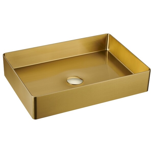 Karran Cinox Stainless Steel Rectangular Vessel Sink - Bed