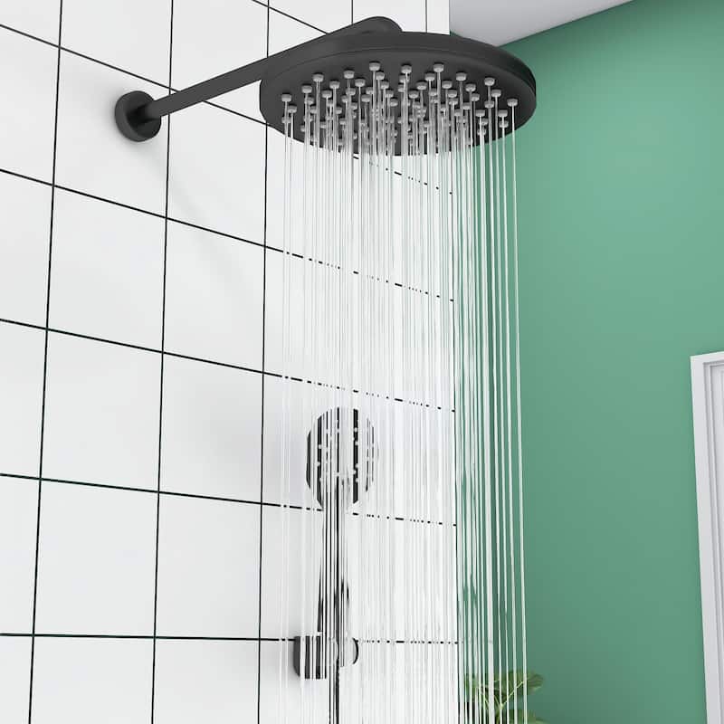 Matte Black 2-Spray Shower System with Handshower