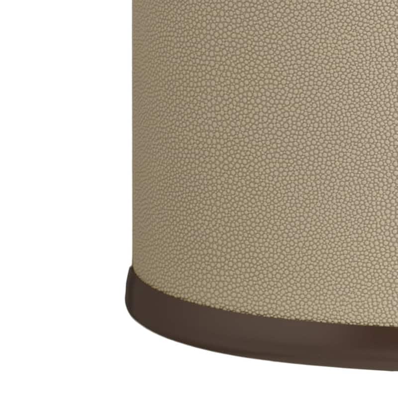 COSMOPOLITAN 13qt Shagreen-Textured Oval Wastebasket with Liner - N/A