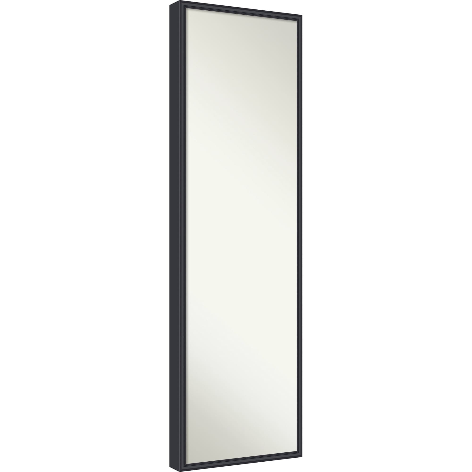 Edith Non-Beveled Wood Framed Full-Length On the Door Mirror - 15 x 49 in
