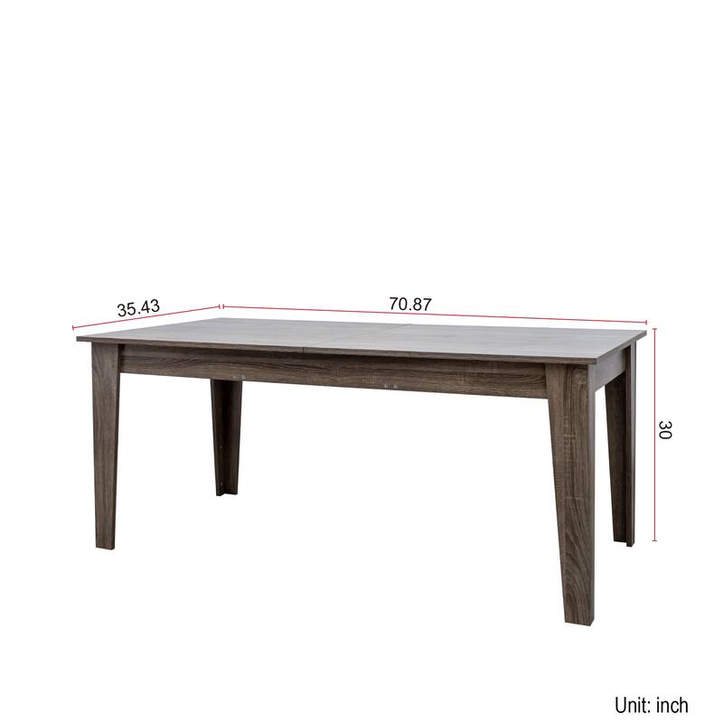 71"-106" Kitchen Large Extendable Dining Table, Modern Rectangular Expandable Dining Room Table With Wooden Legs