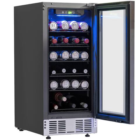 Deco Chef 15" Under Counter Beverage Cooler and Refrigerator, 115 Cans