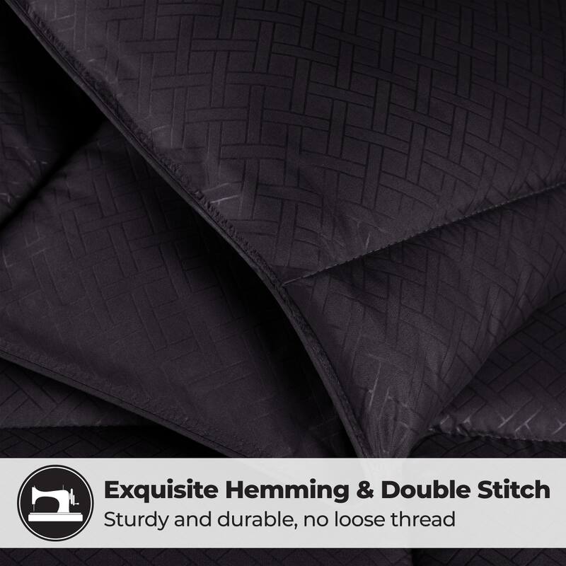 Superior Monochrome Basketweave Microfiber Down Alternative Comforter