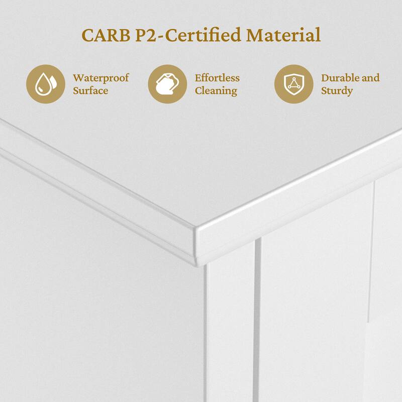 Yaheetech 4-Tier Wooden Bathroom Floor Cabinet for Bathroom Kitchen Bathroom, Livingroom