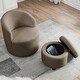 preview thumbnail 32 of 54, 360 Swivel Barrel Chair with Round Storage Chair